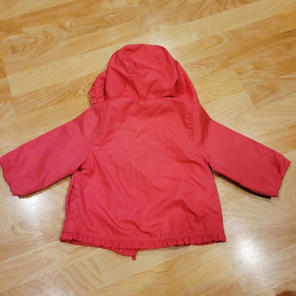 Carter's Pink Hooded Jacket with Butterfly Pockets Size 18 Months